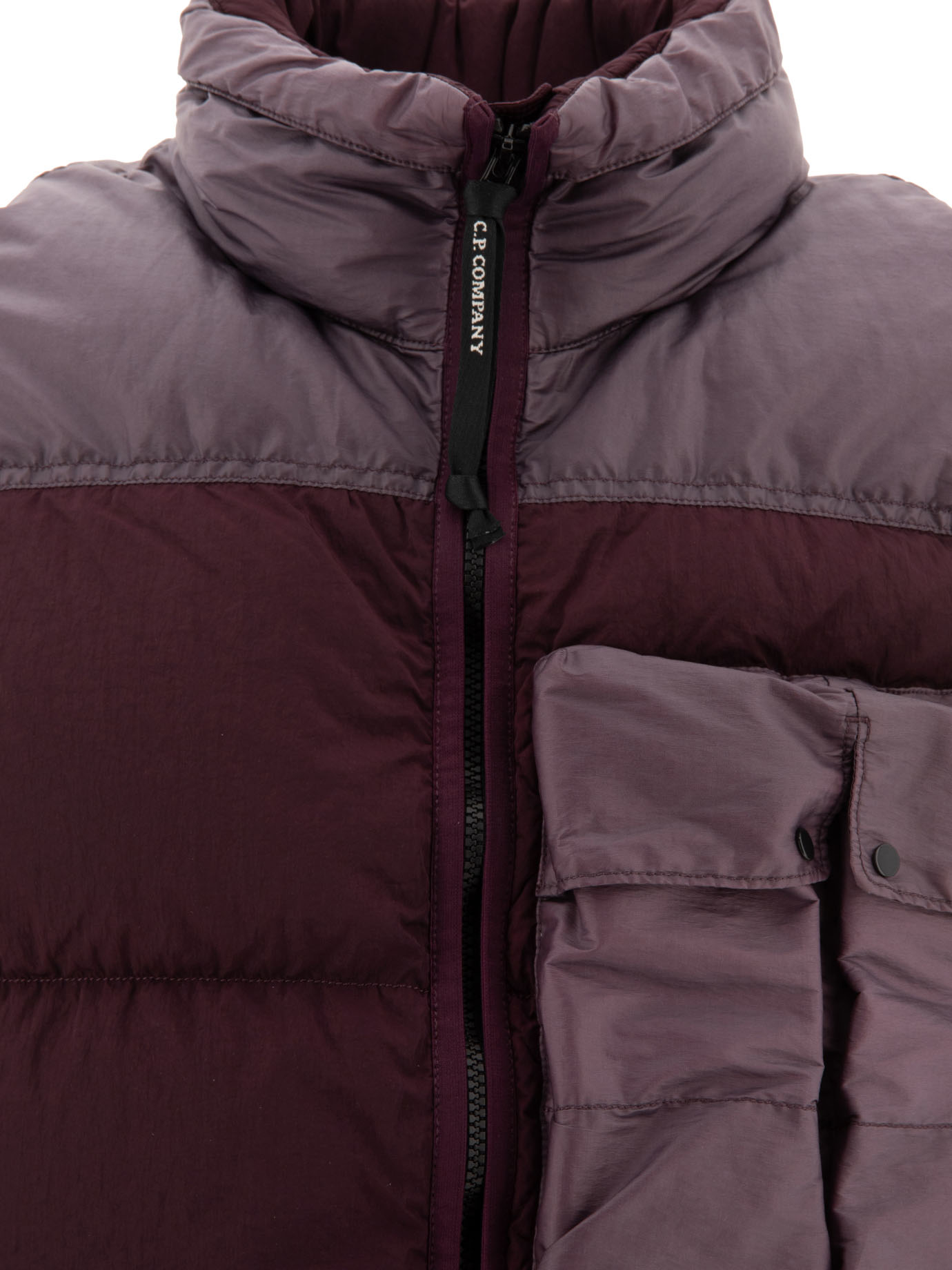 C.P. COMPANY Bordeaux Eco-Chrome vest jacket